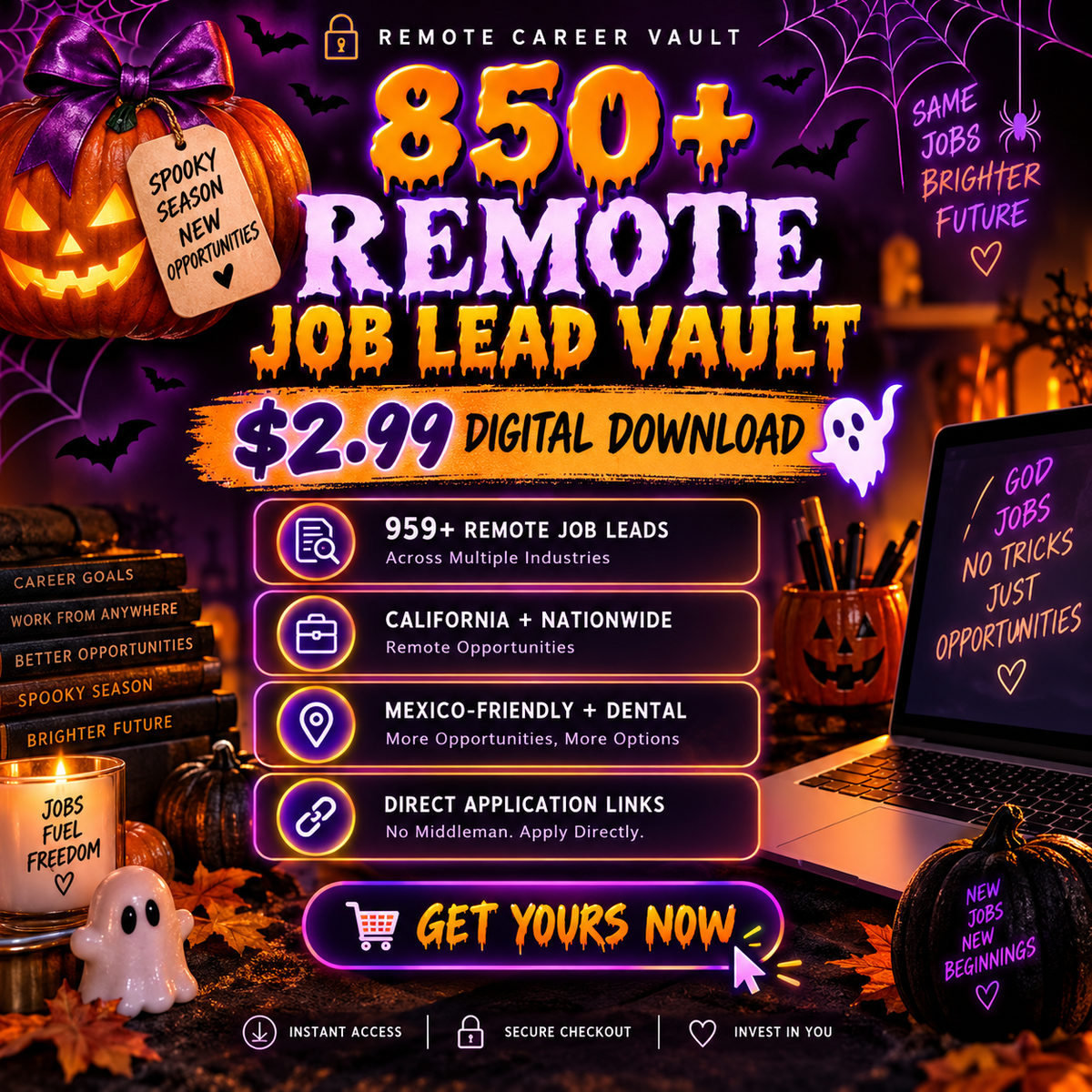 The 850+ Remote Job Lead Vault💻✨ mids Sep-October 2026