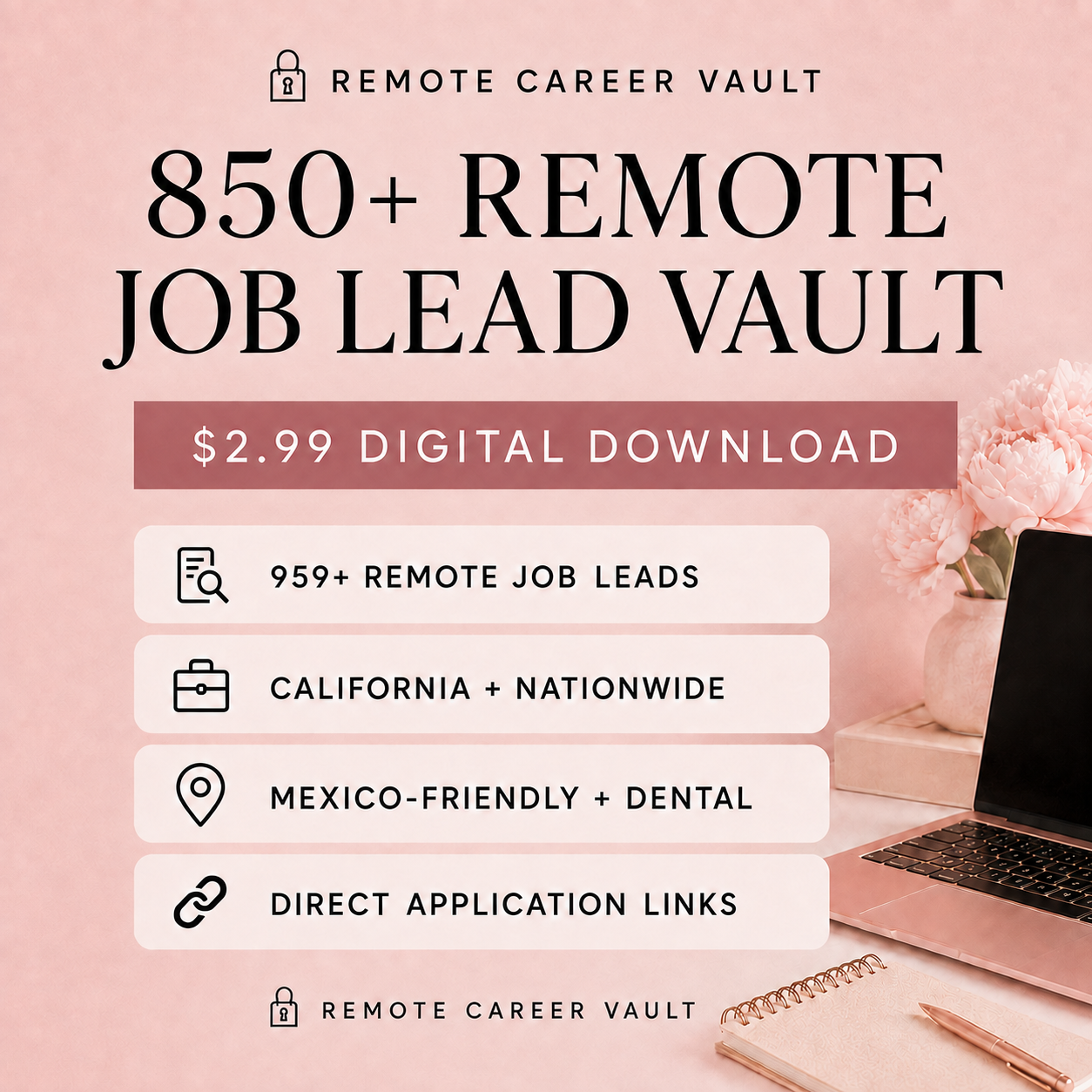 The 850+ Remote Job Lead Vault💻✨Sep 2026